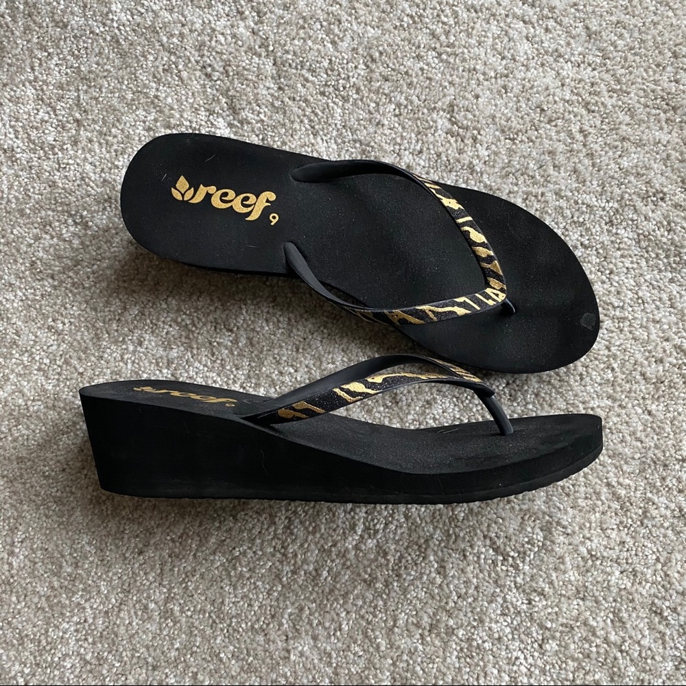 reef wedge flip flops